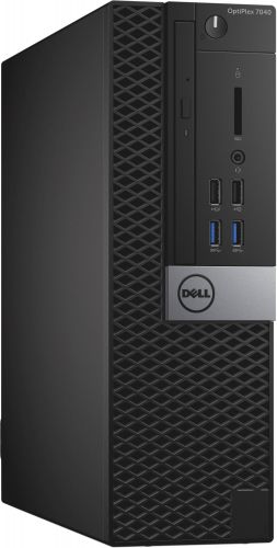  Компьютер Dell Optiplex 7040 SFF i5 6500 (3.2)/4Gb/500Gb 7.2k/HDG530/DVDRW/Windows 7 Professional 64 +W10Pro/240W/клавиатура/мышь/черный/серебристый