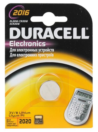  Батарейка Duracell CR2016