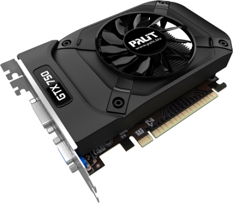  PCI-E Palit PA-GTX750 StormX OC 1G 1GB 128bit GDDR5 28nm 1085/5100MHz DVI(HDCP)/Mini HDMI/VGA OEM (NE5X750S1301)
