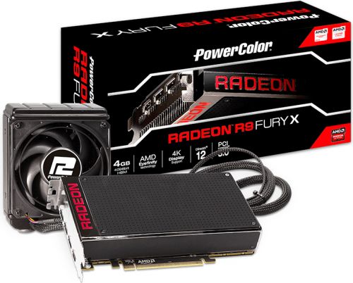  PCI-E PowerColor AXR9 FURY X 4GBHBM-DH AMD Radeon R9 Fury X 4GB HBM 1000MHz 4096bit 28nm 1050MHz (HDCP)/HDMI/3*DisplayPort RTL