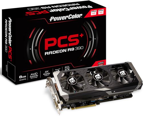  PCI-E PowerColor AXR9 390 8GBD5-PPDHE AMD Radeon R9 390 8GB GDDR5 512bit 28nm 1010/6000MHz DVI x2/HDMI/DisplayPort RTL