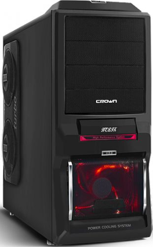  ATX Crown CMC-GS721 черный Full Tower без БП (2*120mm FAN, USB 3.0x2+USB 2.0 x2, Audio)