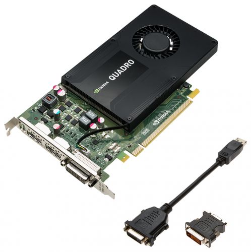  PCI-E PNY NVIDIA Quadro K2200 4GB 128-bit GDDR5 640 Cores 2xDP to DVI-D SL &amp; DVI-I to VGA adapter RTL (VCQK2200-PB)