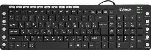  Клавиатура Defender OfficeMate MM-810 USB (Черн) 105+20 кн. 45810
