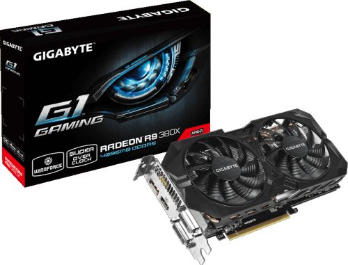  PCI-E GIGABYTE GV-R938XG1 GAMING-4GD Radeon R9 380X 4GB GDDR5 256bit 28nm 980/5700MHz 2*DVI(HDCP)/HDMI/DisplayPort RTL