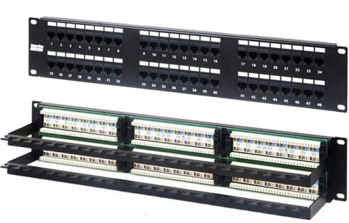  Патчпанель 19, 48xRJ45, UTP, Кат. 6 Hyperline PP2-19-48-8P8C-C6-110