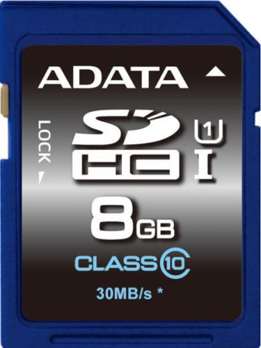  Карта памяти 8GB ADATA ASDH8GUICL10-R SDHC Class10 Premier UHS-I (R/W 30/10 MB/s)