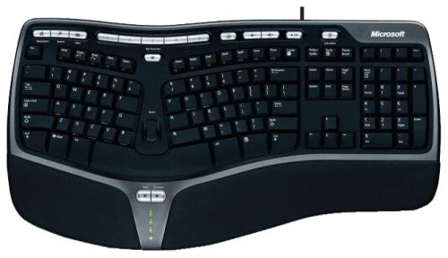  Клавиатура Microsoft Natural Ergonomic Keyboard 4000 USB, black, RTL B2M-00020
