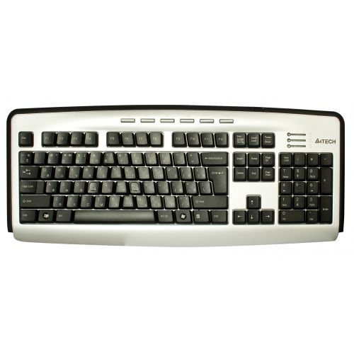  Клавиатура проводная A4Tech KLS-23MU PS/2, 104 кл, 6 доп кл, мультимедийная, ANTI-RSI, X-Slim, Headset, USB port