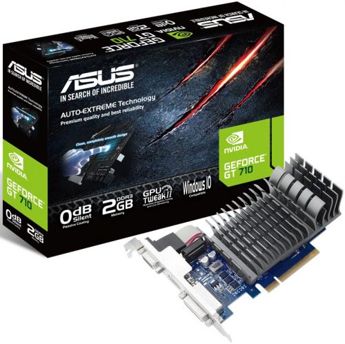  PCI-E ASUS 710-2-SL-BRK GeForce GT 710 2GB 64bit GDDR3 28nm 954/1800 DVI/HDMI/CRTx1/HDCP low profile Ret