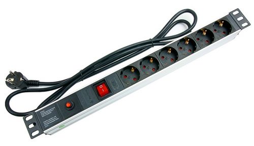  Блок розеток 19, 6 розеток Cabeus PDU-6P-F-2EU