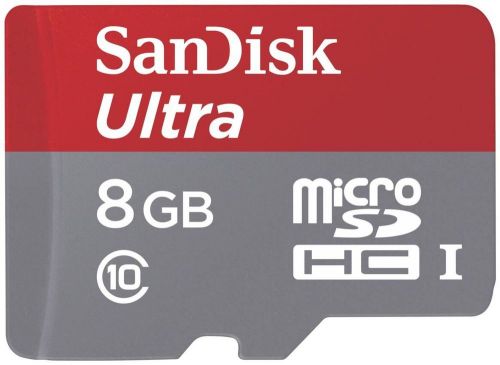  Карта памяти 8GB SanDisk SDSDQUAN-008G-G4A microSDHC Class 10 Ultra Android (SD адаптер) 48MB/s