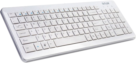  Клавиатура Delux K1500 Ultra-Slim, ММ, USB (белая)