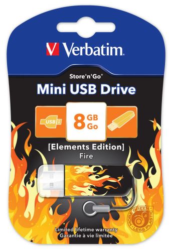  Накопитель USB 2.0 8GB Verbatim Mini Elements Edition, Fire 98158