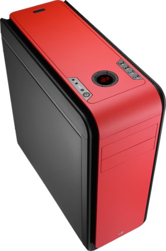  ATX AeroCool DS 200 Red (черно-красный), без Б/п, 4713105952582