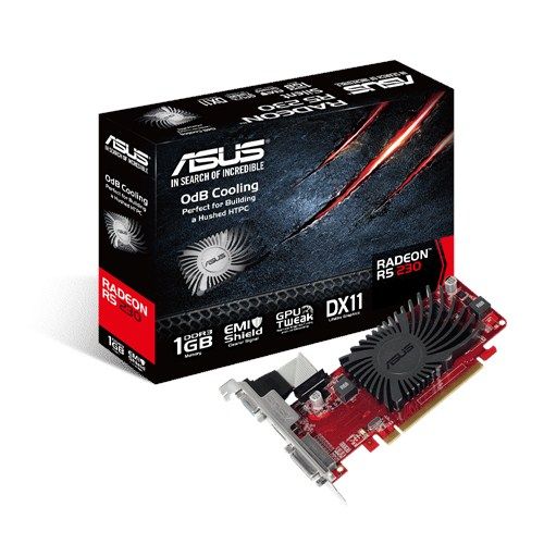  PCI-E ASUS R5230-SL-1GD3-L Radeon R5 230 1GB Low Profile GDDR3 64bit 40nm 625/1200MHz DVI/D-Sub/HDMI(HDCP) RTL