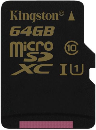  Карта памяти 64GB Kingston SDCA10/64GB MicroSDXC Class 10 UHS-I U1 (SD adapter)