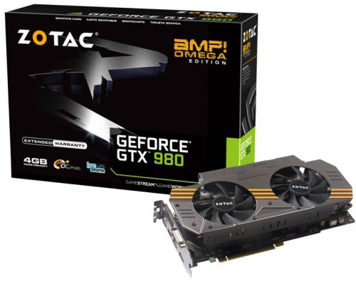  PCI-E Zotac ZT-90202-10P GeForce GTX 980 AMP! Omega 4Gb GDDR5 256bit 28nm 1202/7046MHz DVI(HDCP)/HDMI/DisplayPort x3 RTL