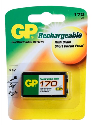  Аккумулятор GP 17R8H (8.4V) 170mAh 1шт size E Крона