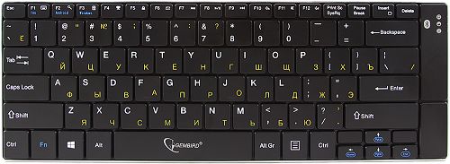  Клавиатура Bluetooth Gembird KB-316BT-RU ультратонкая, металлич. дно, для планшета, встроен. аккумулятор