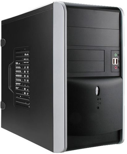  mATX In Win EMR007BS черный с серебром 450W (USB 2.0x2, Audio), 6101071