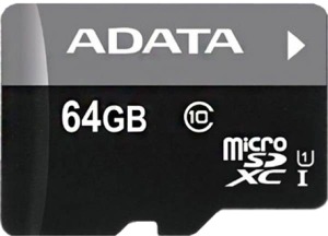  Карта памяти 64GB ADATA AUSDX64GUICL10-R MicroSDXC Class10 Premier UHS-I (R/W 30/10 MB/s) без адаптера