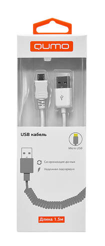  Кабель интерфейсный USB 2.0 Qumo AM-Micro B