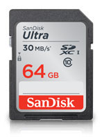  Карта памяти 64GB SanDisk SDSDUN-064G-G46 SDXC Class 10 UHS-I Ultra 40MB/s
