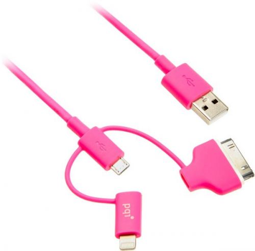  Кабель интерфейсный PQI i-Cable Multi-Plug Pink