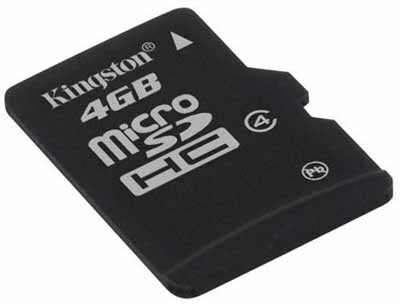  Карта памяти 4GB Kingston SDC4/4GB MicroSDHC class 4