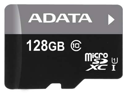  Карта памяти 128GB ADATA AUSDX128GUICL10-RA1 MicroSDXC Class10 Premier UHS-I (R/W 30/10 MB/s) без адаптера