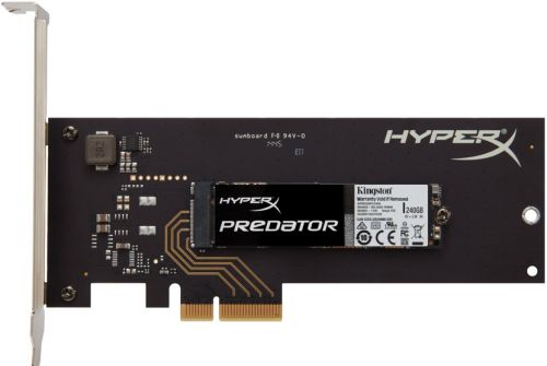  Твердотельный накопитель SSD M.2 Kingston SHPM2280P2H/240G Predator 240GB Marvell 88SS9293 PCI-E 2.0 x4 600/1290Mb 78000 IOPS