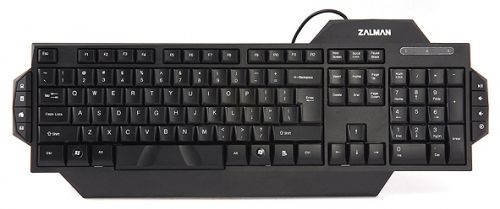  Клавиатура проводная Zalman ZM-K350M USB, мультимедийная, 8 доп клавиш, лазерное нанесение букв, черная