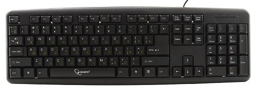  Клавиатура проводная Gembird KB-8320U-BL USB, 104 кл, черная