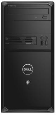 Компьютер Dell Vostro 3900 MT Ci5 4460(3.2GHz, 6MB), 4GB(1x4) DDR3, 1TBB SATA, 4GB NVIDIA GFX 745, DVD+/-RW, 19-in-1 CR, Win 7 Pro 64b, Kеу, Mouse, 1