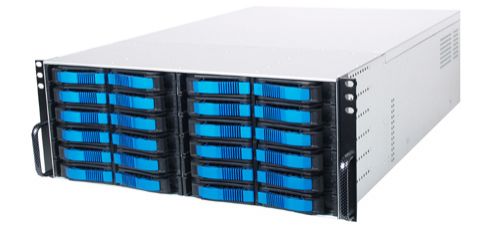 серверный 4U Procase DS428-SATAII-B-0 (24 SATA II/SAS hotswap HDD), черный, без блока питания, глубина 660мм, MB 12"x13"