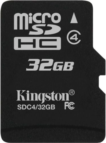  Карта памяти 32GB Kingston SDC4/32GBSP MicroSDHC class 4 без адаптера