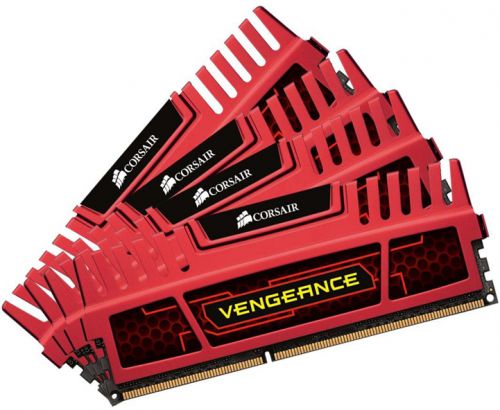  DDR3 16GB (4*4GB) Corsair CMZ16GX3M4X2133C11R 2133MHz, 240 DIMM, Unbuffered, 11-11-11-27, Vengeance Red Heatspreader, 1.5V