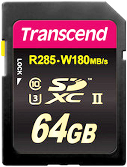  Карта памяти 64GB Transcend TS64GSD2U3 SDXC Class 10 UHS-II U3