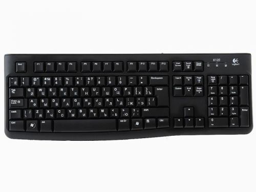  Клавиатура проводная Logitech K120 USB, black, For Business 920-002522