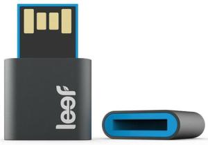  Накопитель USB 2.0 64GB Leef Fuse Charcoal Matte/Blue LFFUS-064GBR