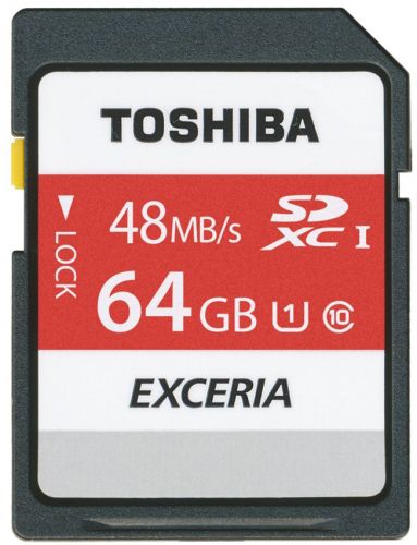  Карта памяти 64GB Toshiba THN-N301R0640E4 SDXC Class10 UHS-1