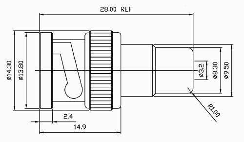  Hyperline AD-BNC-M-RCA-F