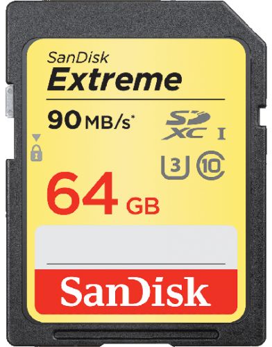  Карта памяти 64GB SanDisk SDSDXNE-064G-GNCIN Class 10 Extreme UHS-I (U3) 90MB/s