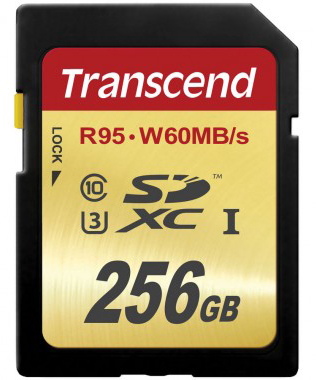  Карта памяти 256GB Transcend TS256GSDU3 SDXC Class 10 UHS-I U3