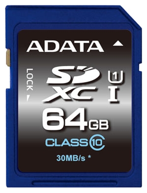  Карта памяти 64GB ADATA ASDX64GUICL10-R Premier SDXC Class 10 UHS-I