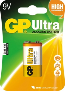  Батарейка GP Ultra alkaline 1604AU(6LR61)