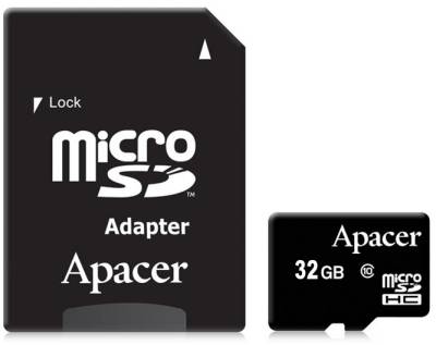  Карта памяти 32GB Apacer AP32GMCSH10U1-R microSDHC Class 10 UHS-I (SD адаптер)