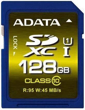  Карта памяти 128GB ADATA ASDX128GUI1CL10-R Premier Pro SDXC Class 10 UHS-I U1