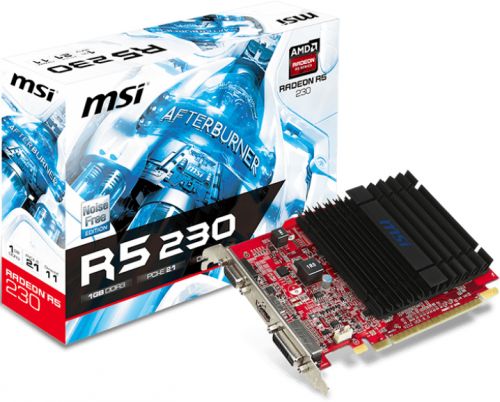  PCI-E MSI R5 230 1GD3H Radeon R5 230 1GB GDDR3 64bit 40нм 625/1000Mhz DVI(HDCP)/HDMI/D-Sub RTL